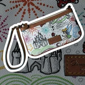 Disney Parks Dooney & Bourke Tinkerbell Sketch Wallet Wristlet Shoulder Bag